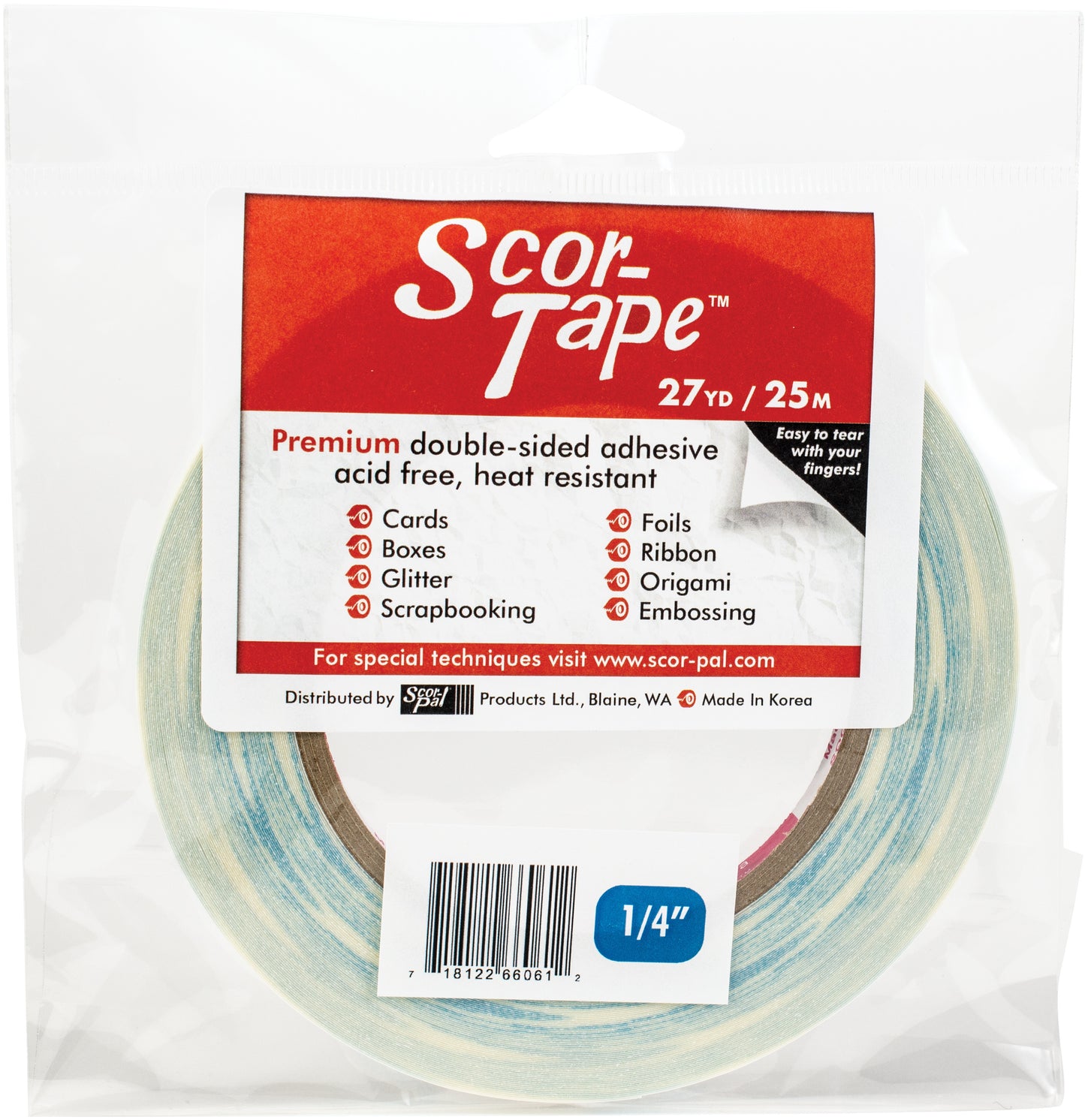 Scor-Tape-.25"X27yd