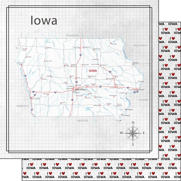 Iowa Adventure Map DS Paper