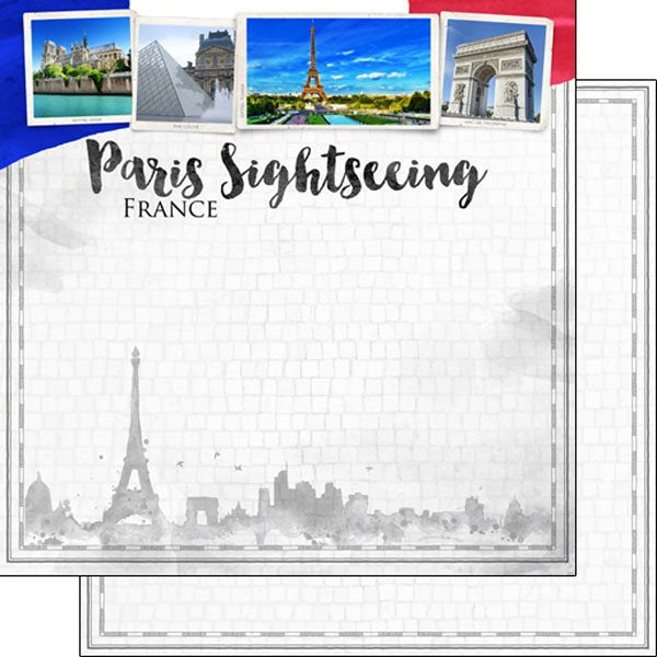 Paris City Sights 12 x 12 paper