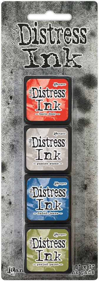 Tim Holtz Distress Mini Ink Pads 4/Pkg-Kit 18