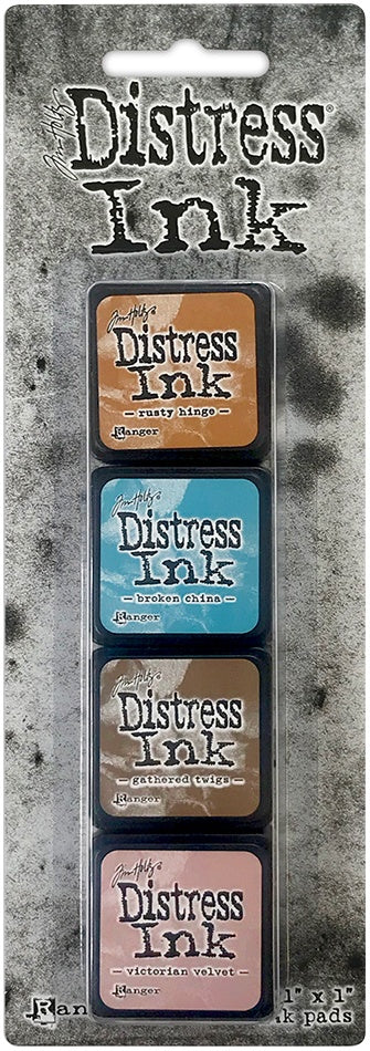 Tim Holtz Distress Mini Ink Pads 4/Pkg-Kit 18