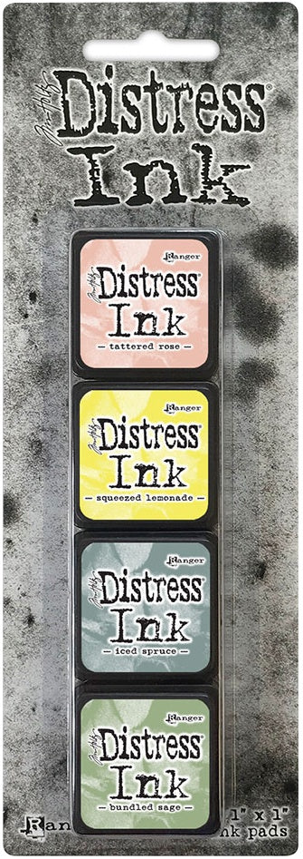 Tim Holtz Distress Mini Ink Pads 4/Pkg-Kit 18