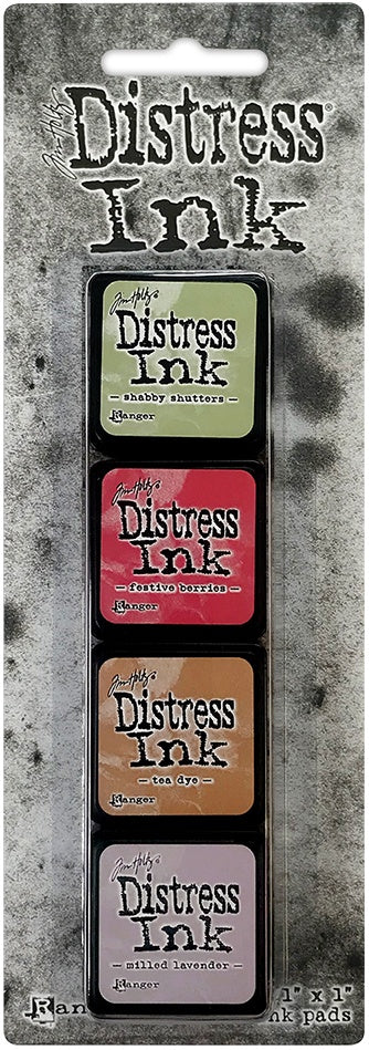 Tim Holtz Distress Mini Ink Pads 4/Pkg-Kit 18