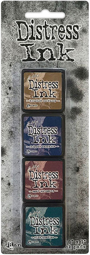 Tim Holtz Distress Mini Ink Pads 4/Pkg-Kit 18