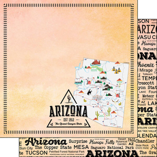 Arizona Postage Map Paper