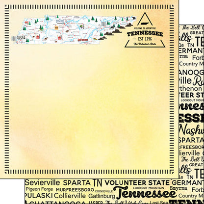 Tennessee Postage Map Paper (12 x 12)