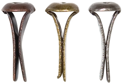 Idea-Ology Metal Screw-Top Paper Fasteners .25" 99/Pkg-Antique Nickel, Brass & Copper