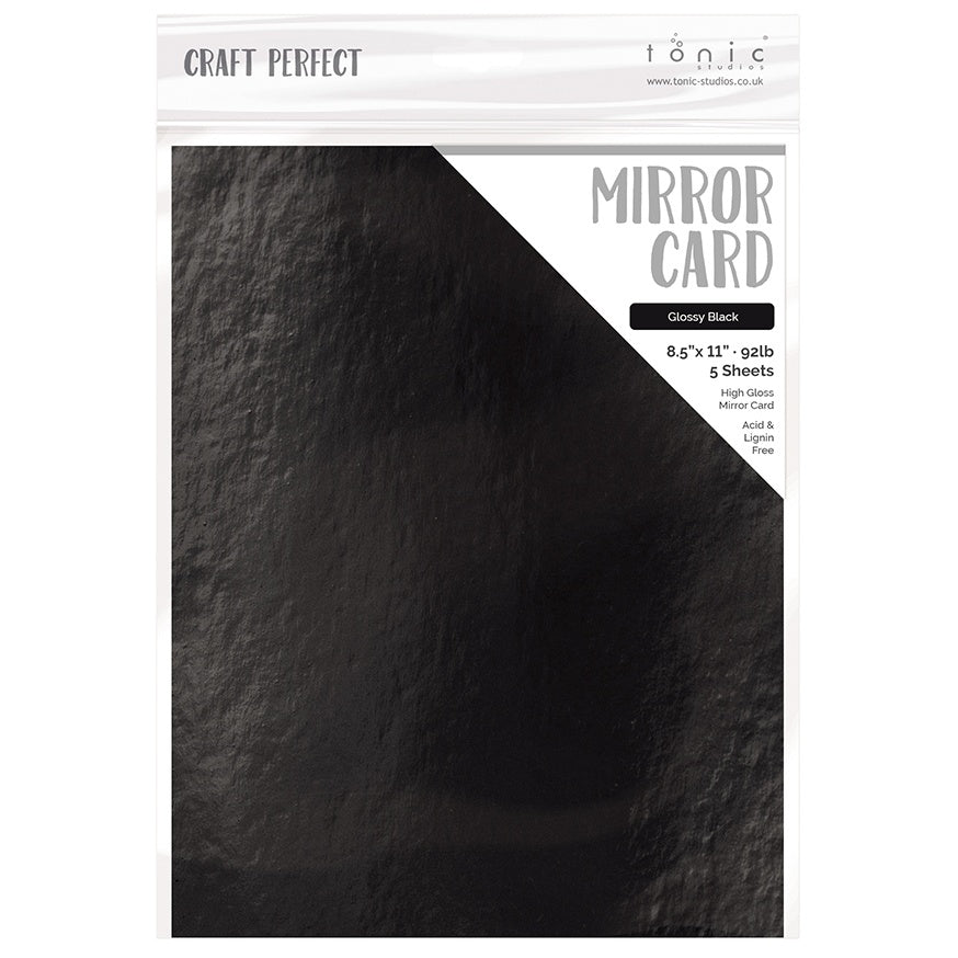 Craft Perfect High Gloss Mirror Cardstock 8.5"X11" 5/Pkg-Ruby Red