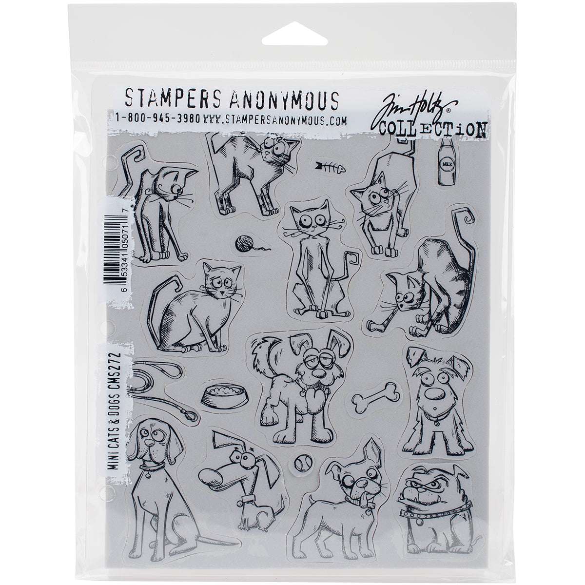 Tim Holtz Cling Stamps 7"X8.5"-