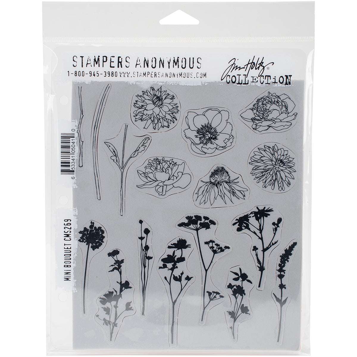 Tim Holtz Cling Stamps 7"X8.5"-