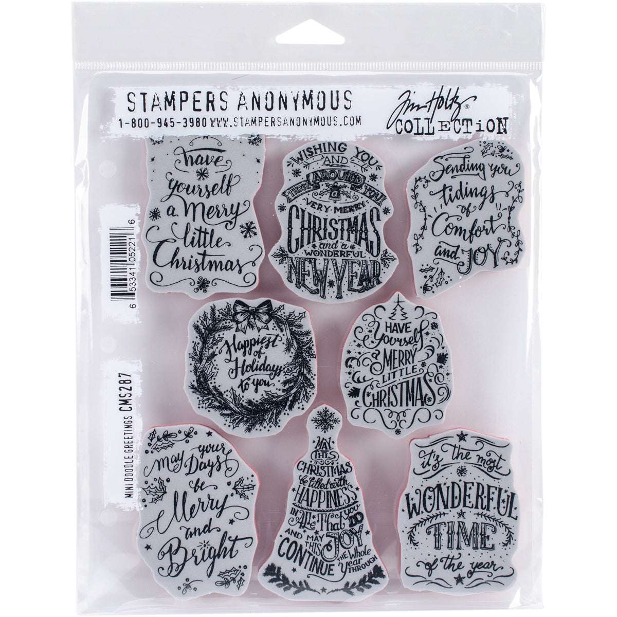 Tim Holtz Cling Stamps 7"X8.5"-