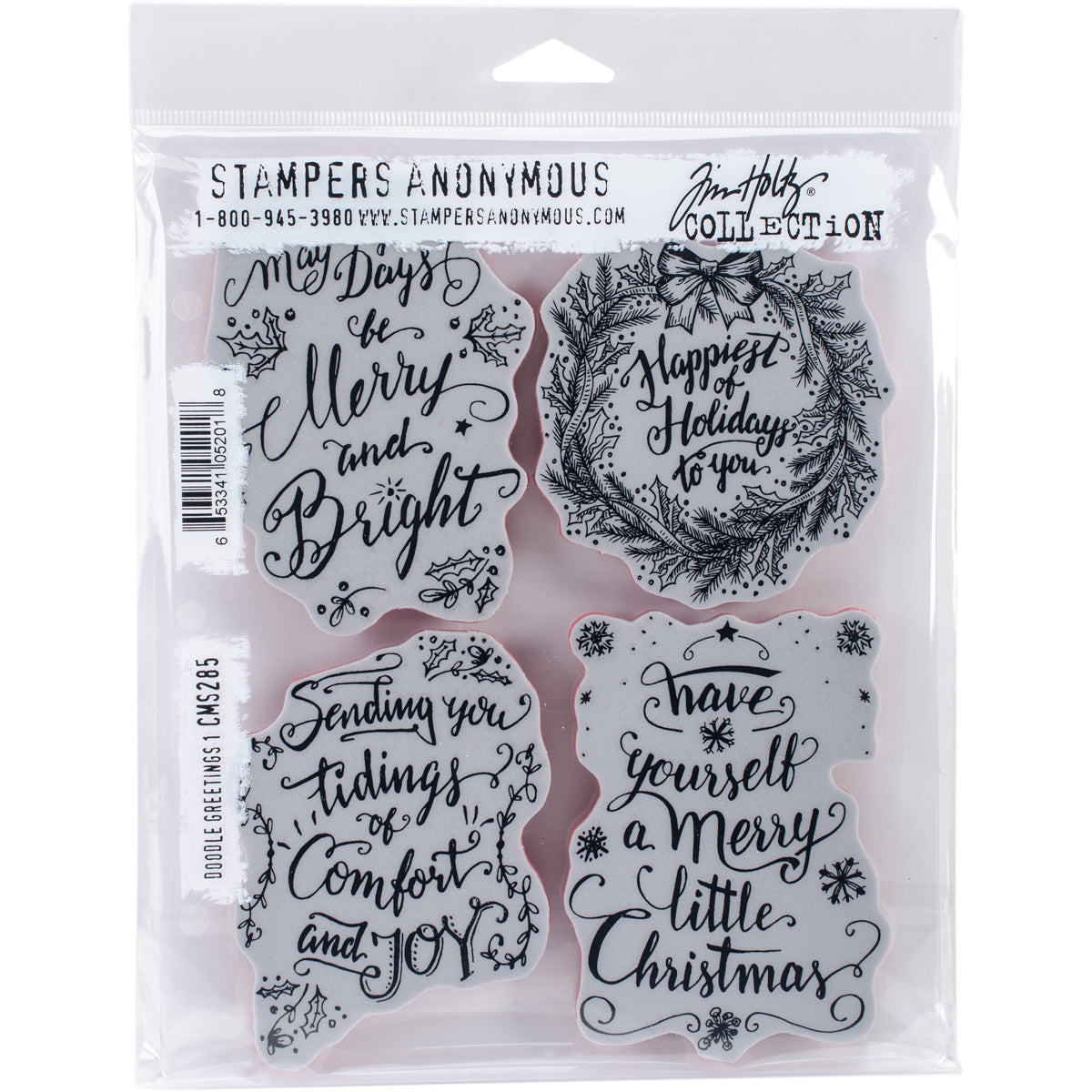 Tim Holtz Cling Stamps 7"X8.5"-