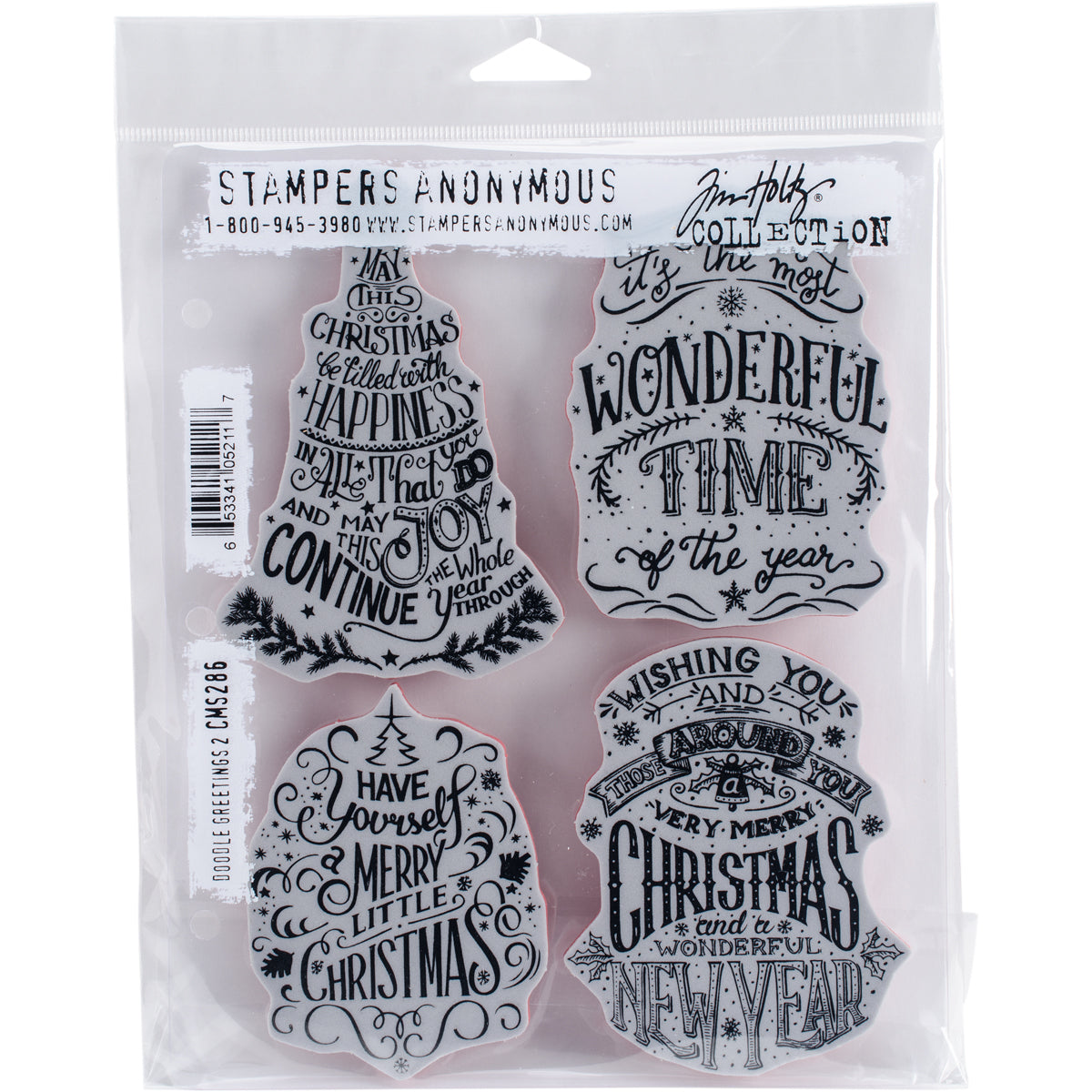 Tim Holtz Cling Stamps 7"X8.5"-