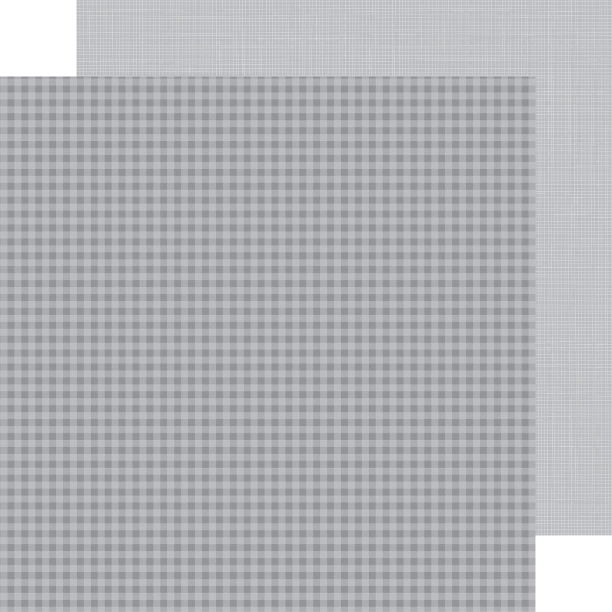 Doodlebug Petite Prints Gingham/Linen Cardstock 12"X12"- Select Style