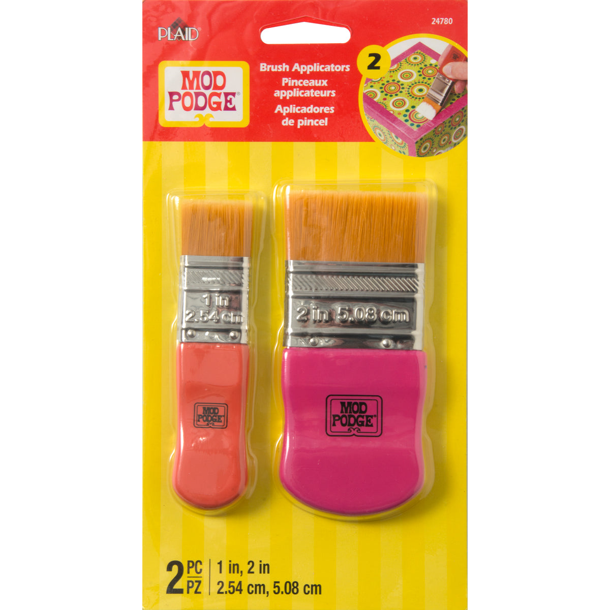 Plaid Mod Podge Brush Set 2/Pkg-1" and 2"