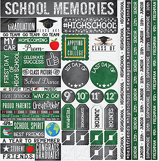 You've Been Schooled Variety Stickers 12"X12"-High School