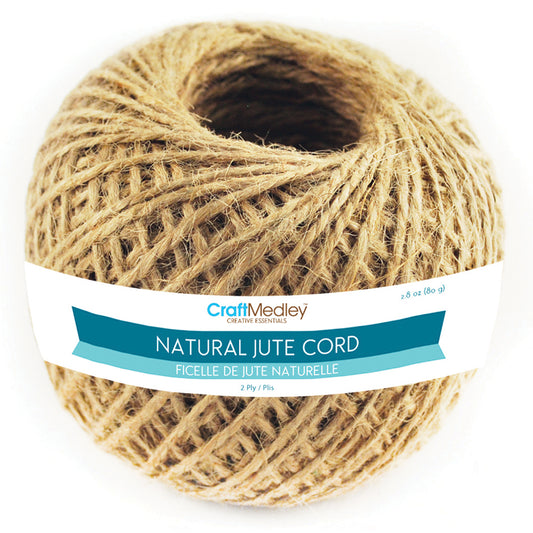 Craft Medley Jute Cord 2ply 80g-Natural