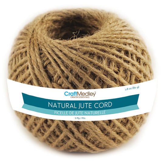 Craft Medley Jute Cord 3ply 80g-Natural