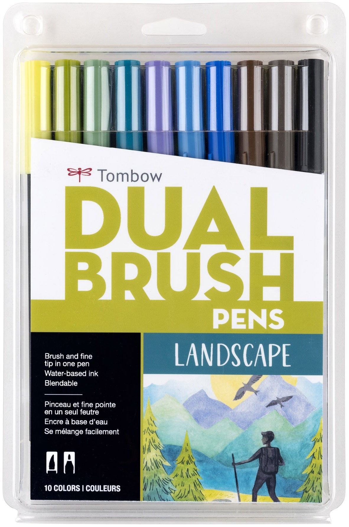 Tombow Dual Brush Pens 10/Pkg-Muted