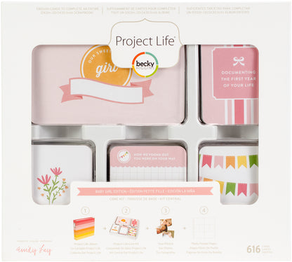 Project Life Core Kit-Baby Girl, 616/Pkg