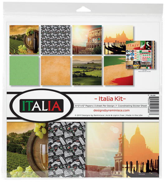 Reminisce Collection Kit 12"X12"-Italia