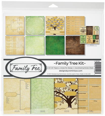 Reminisce Collection Kit 12"X12"-Family Tree