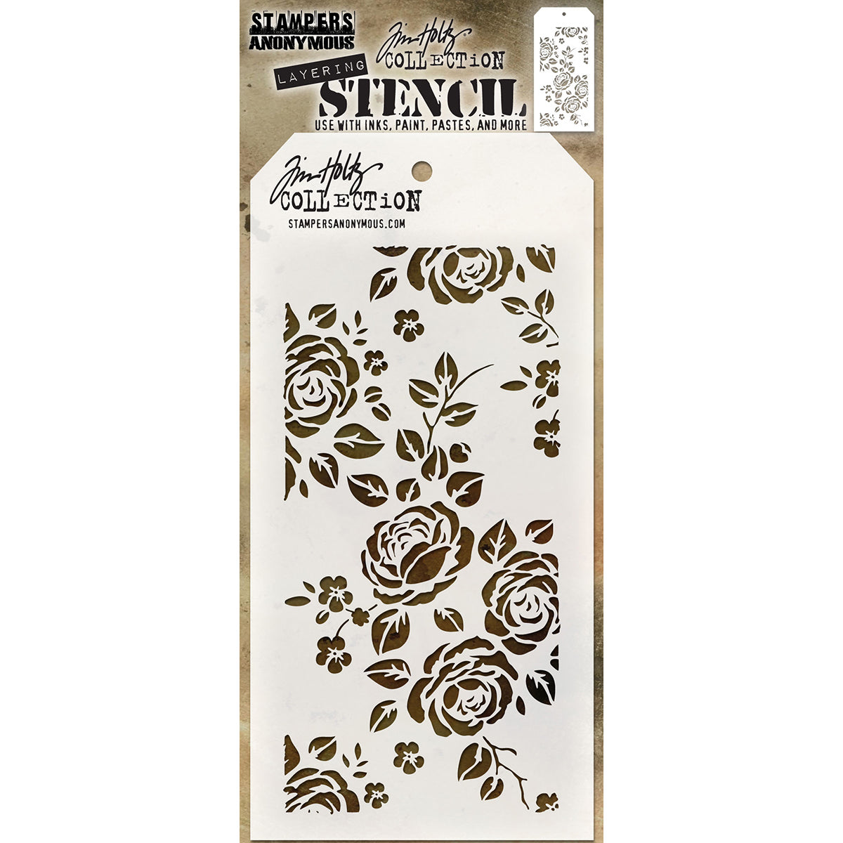 Tim Holtz Layered Stencil 4.125"X8.5"-Splatters