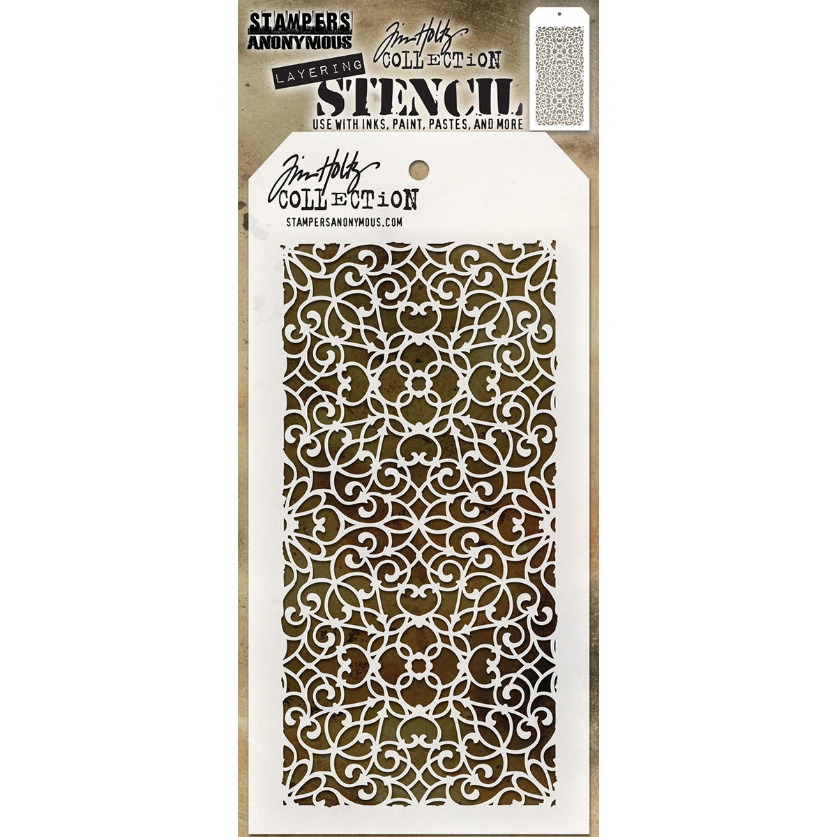 Tim Holtz Layered Stencil 4.125"X8.5"-Splatters