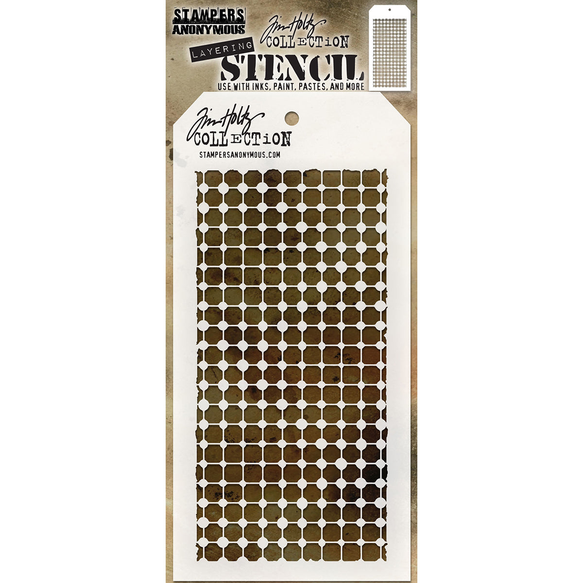 Tim Holtz Layered Stencil 4.125"X8.5"-Splatters