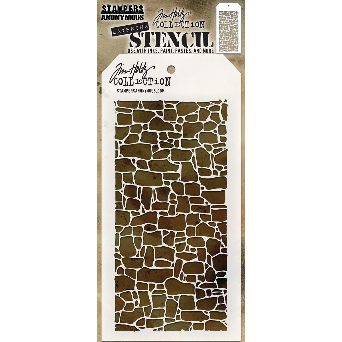 Tim Holtz Layered Stencil 4.125"X8.5"-Splatters