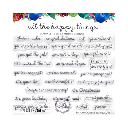 all the happy things Stamp Set (28 pc.)