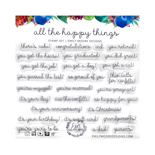 all the happy things Stamp Set (28 pc.)