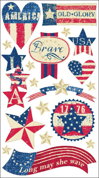 Sticko Stickers-Stars & Stripes