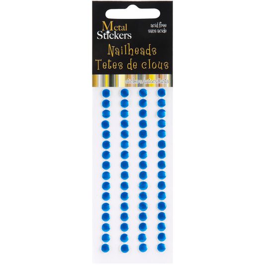 Mark Richards Metal Stickers Nailheads 5mm Round 64/Pkg-Silver