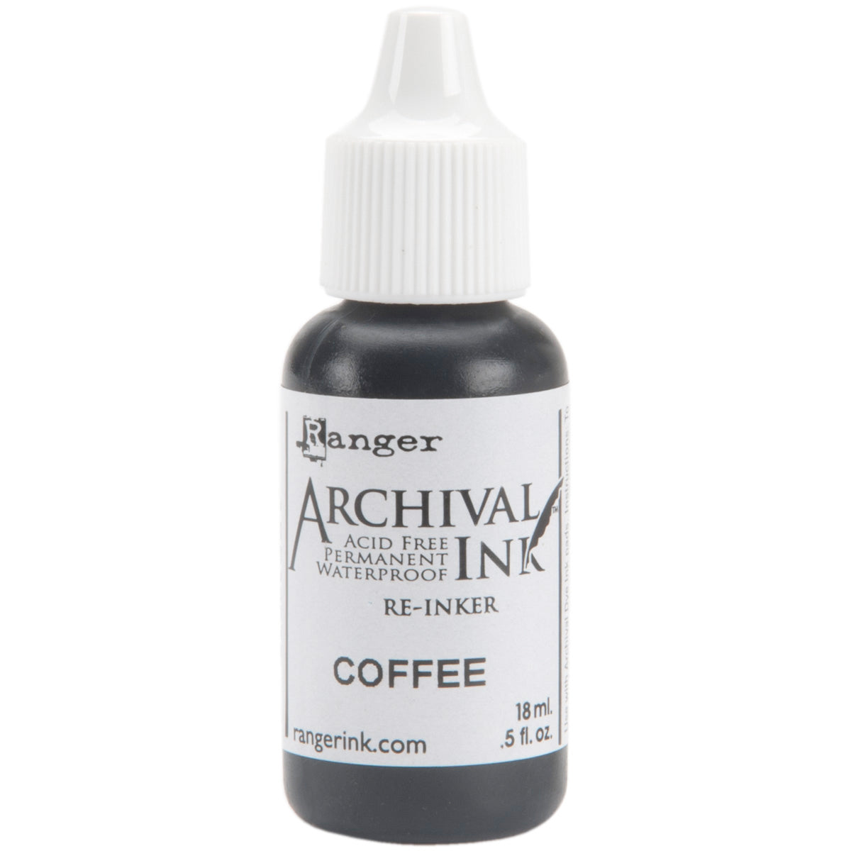 Ranger Archival Pad Reinker .5oz-Jet Black