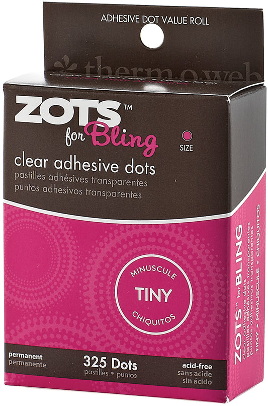 Thermoweb Zots Clear Adhesive Dots-Bling Tiny 1/8" 325/Pkg