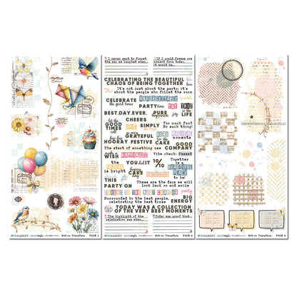 49 and Market Blendable Rub-On Transfer Set 6"X12"-Glimmer and Glee