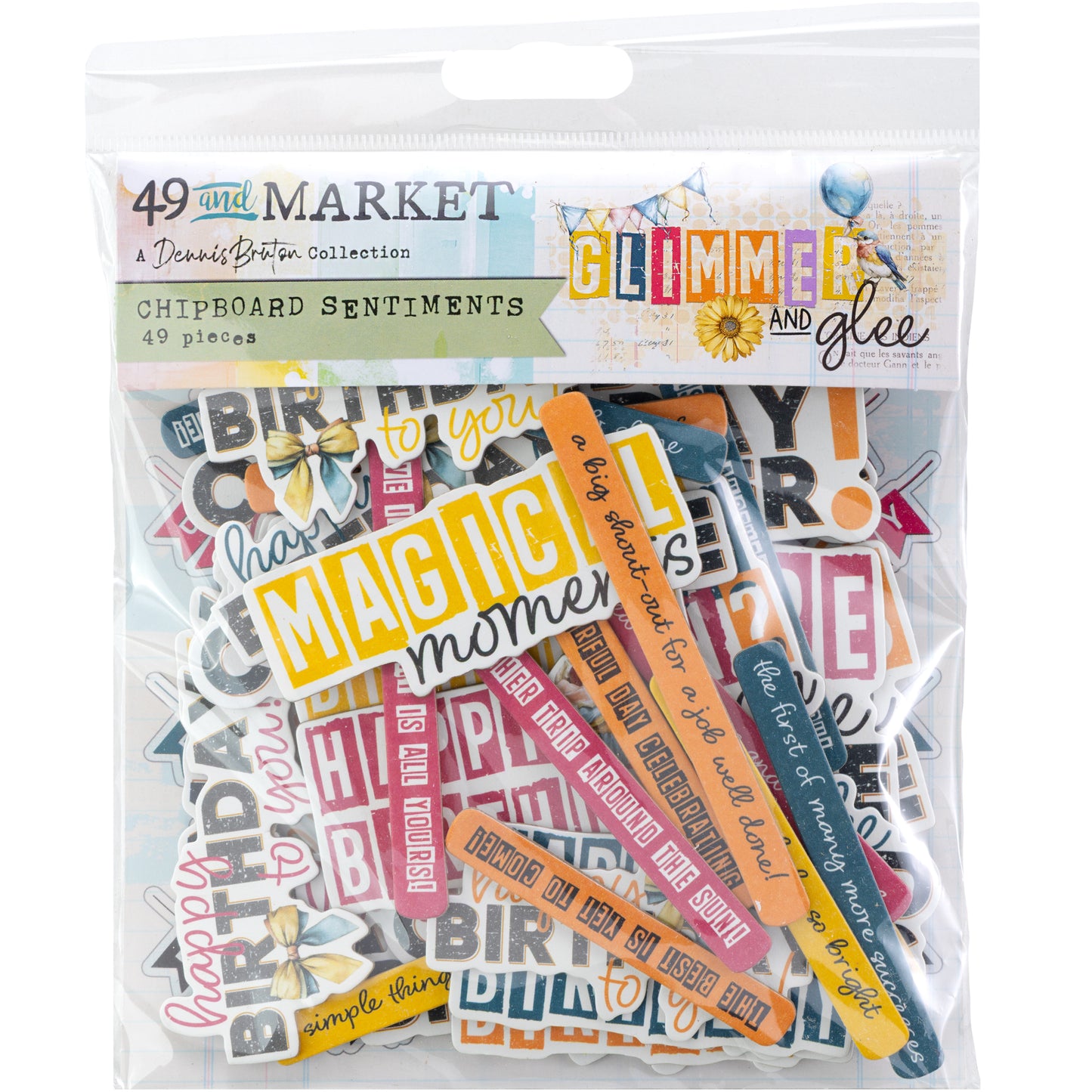49 and Market Chipboard Set-Glimmer and Glee