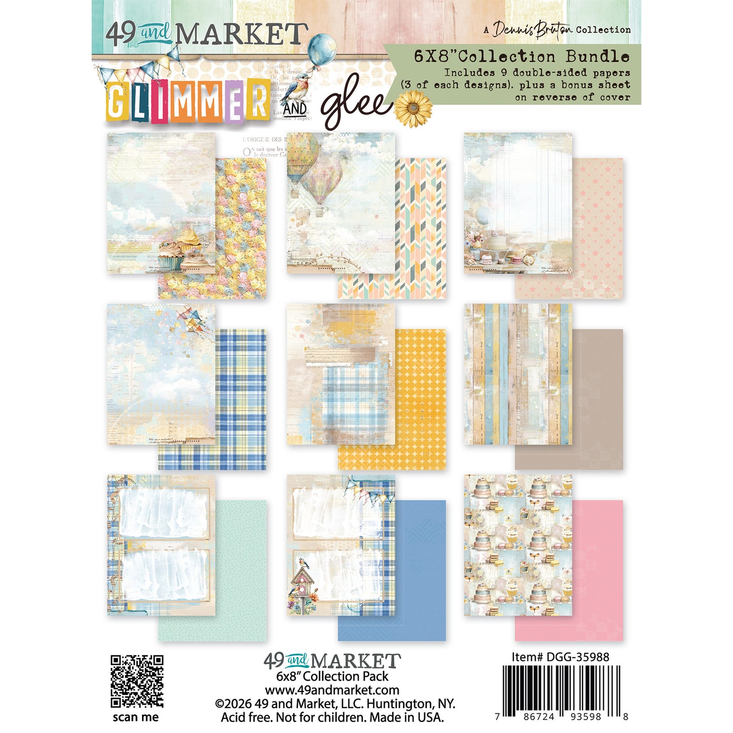 49 and Market Collection Pack 6"X8"-Glimmer and Glee