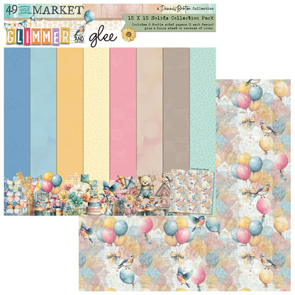 49 and Market Solids Collection Pack 12"X12"-Glimmer and Glee