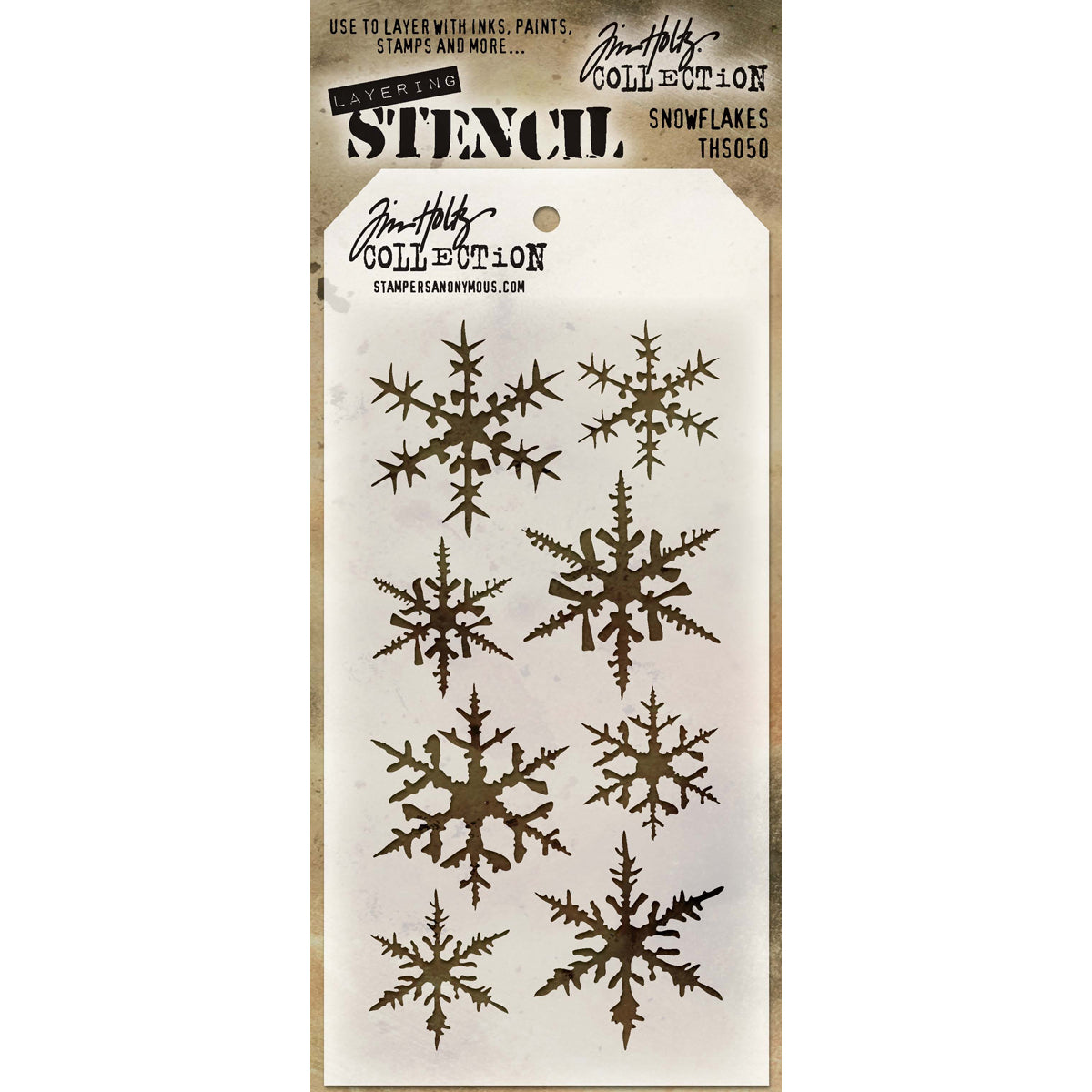 Tim Holtz Layered Stencil 4.125"X8.5"-Splatters