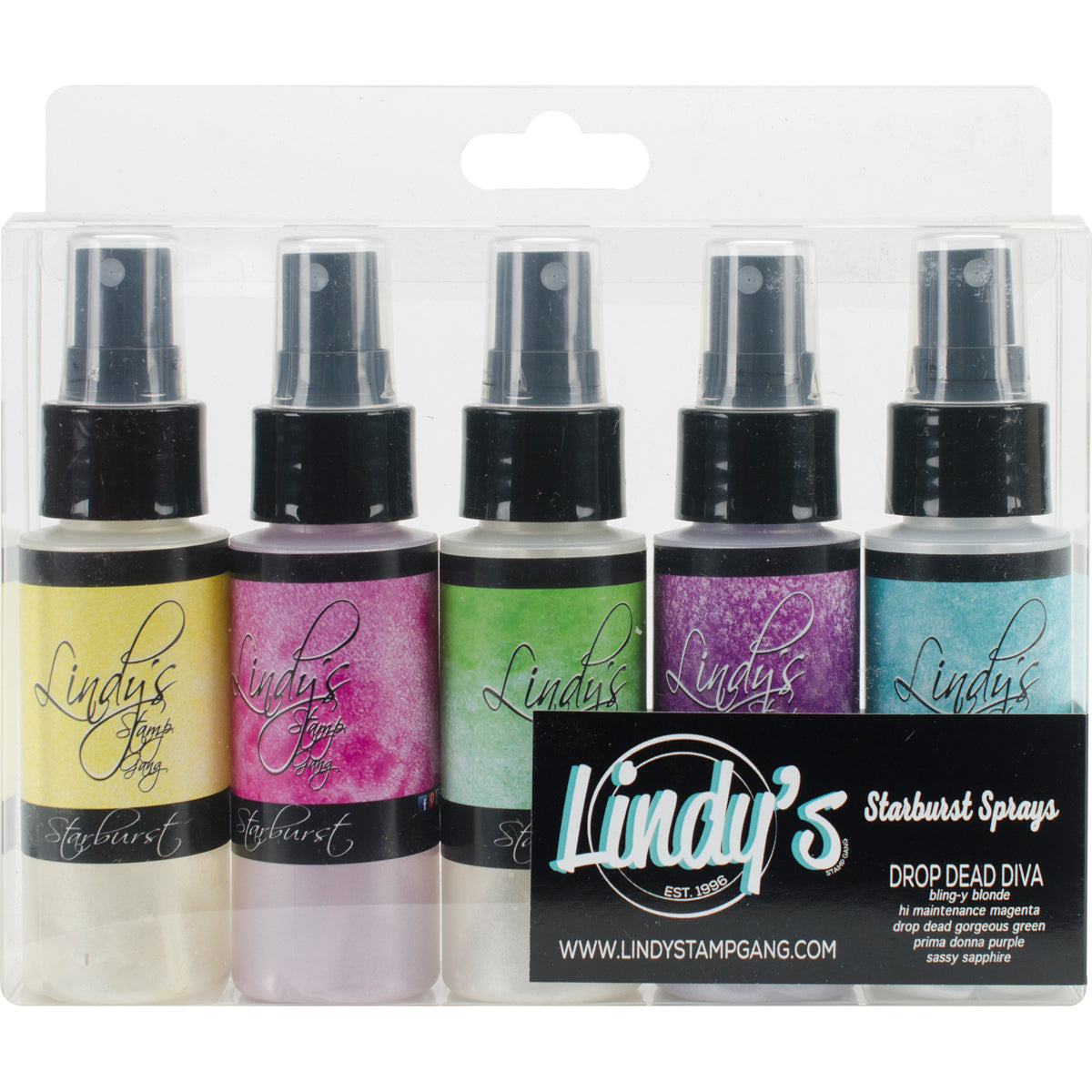 Lindy's Stamp Gang Starburst Sprays 2oz 5/Pkg-Select Style