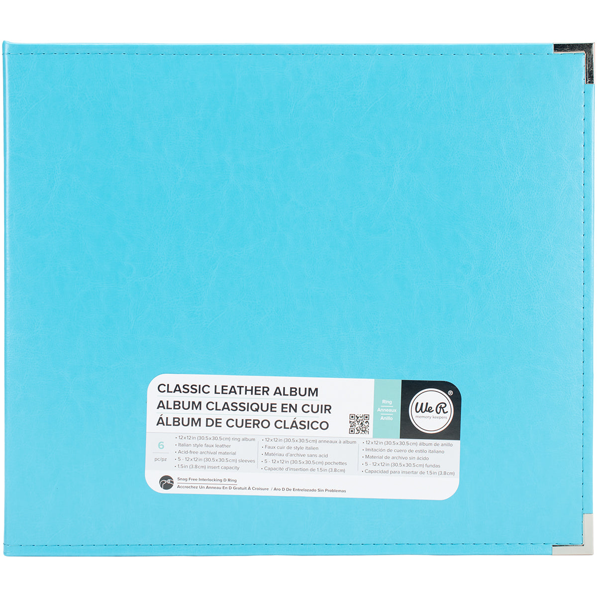 We R Classic Leather D-Ring Album 12"X12"-Select Color