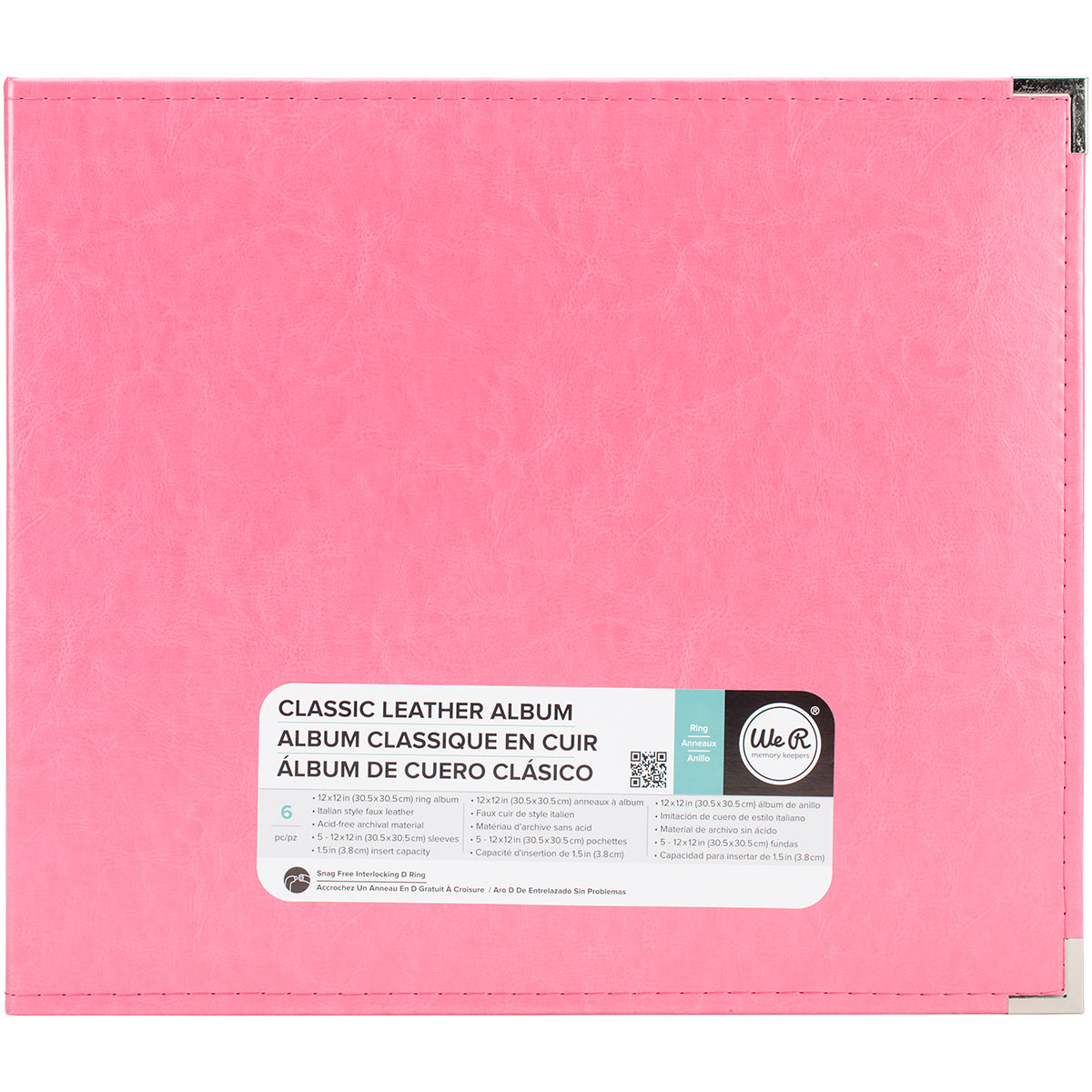 We R Classic Leather D-Ring Album 12"X12"-Select Color