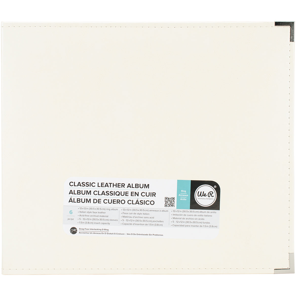 We R Classic Leather D-Ring Album 12"X12"-Select Color