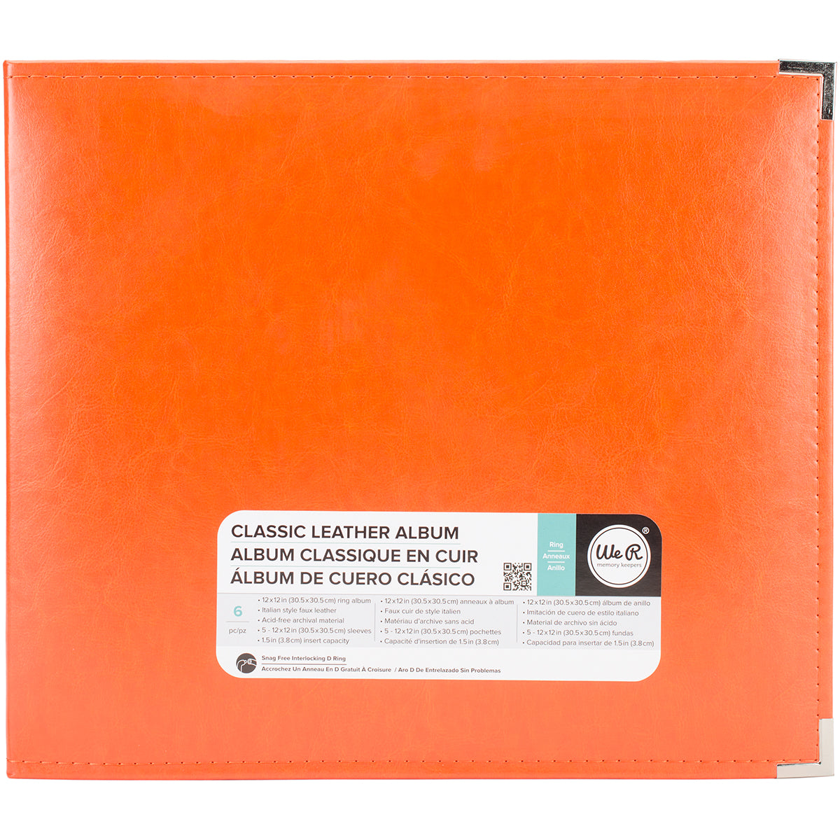 We R Classic Leather D-Ring Album 12"X12"-Select Color