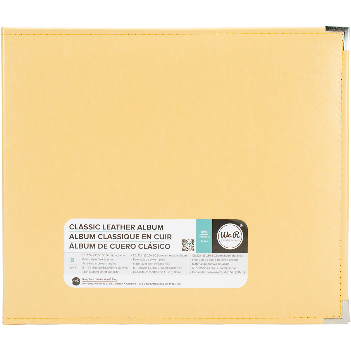 We R Classic Leather D-Ring Album 12"X12"-Select Color