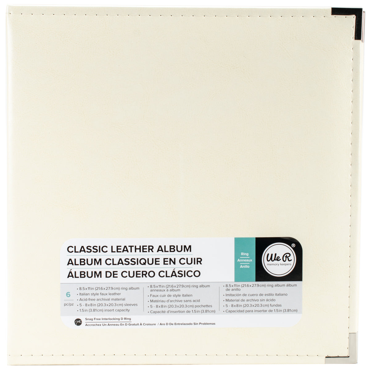 We R Classic Leather D-Ring Album 8.5x11 - Select Color