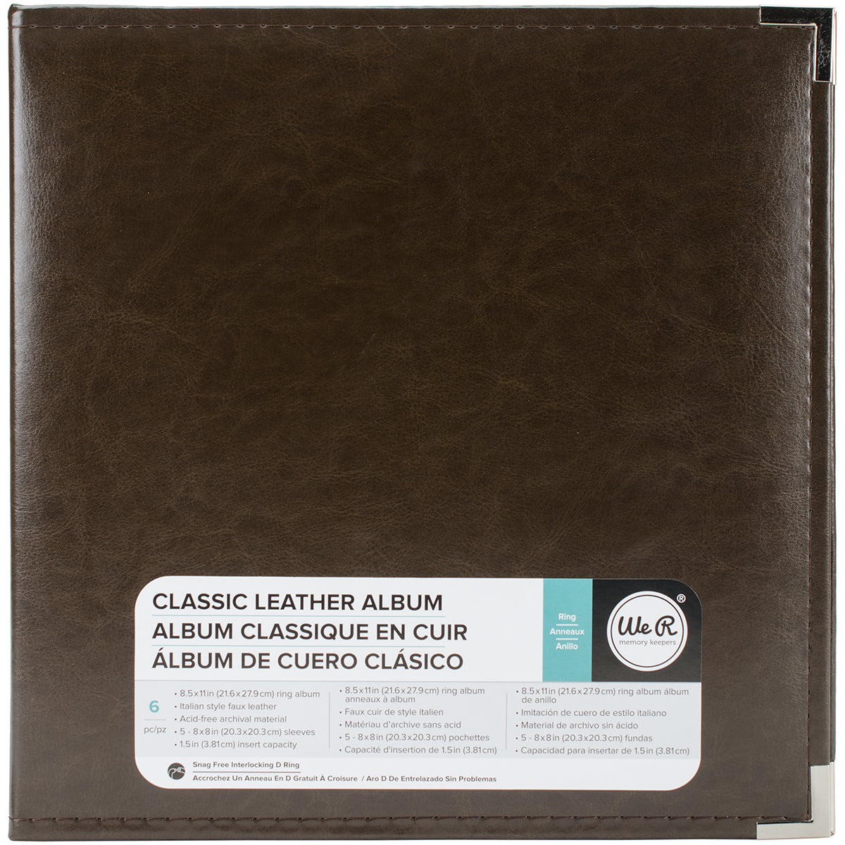 We R Classic Leather D-Ring Album 8.5x11 - Select Color