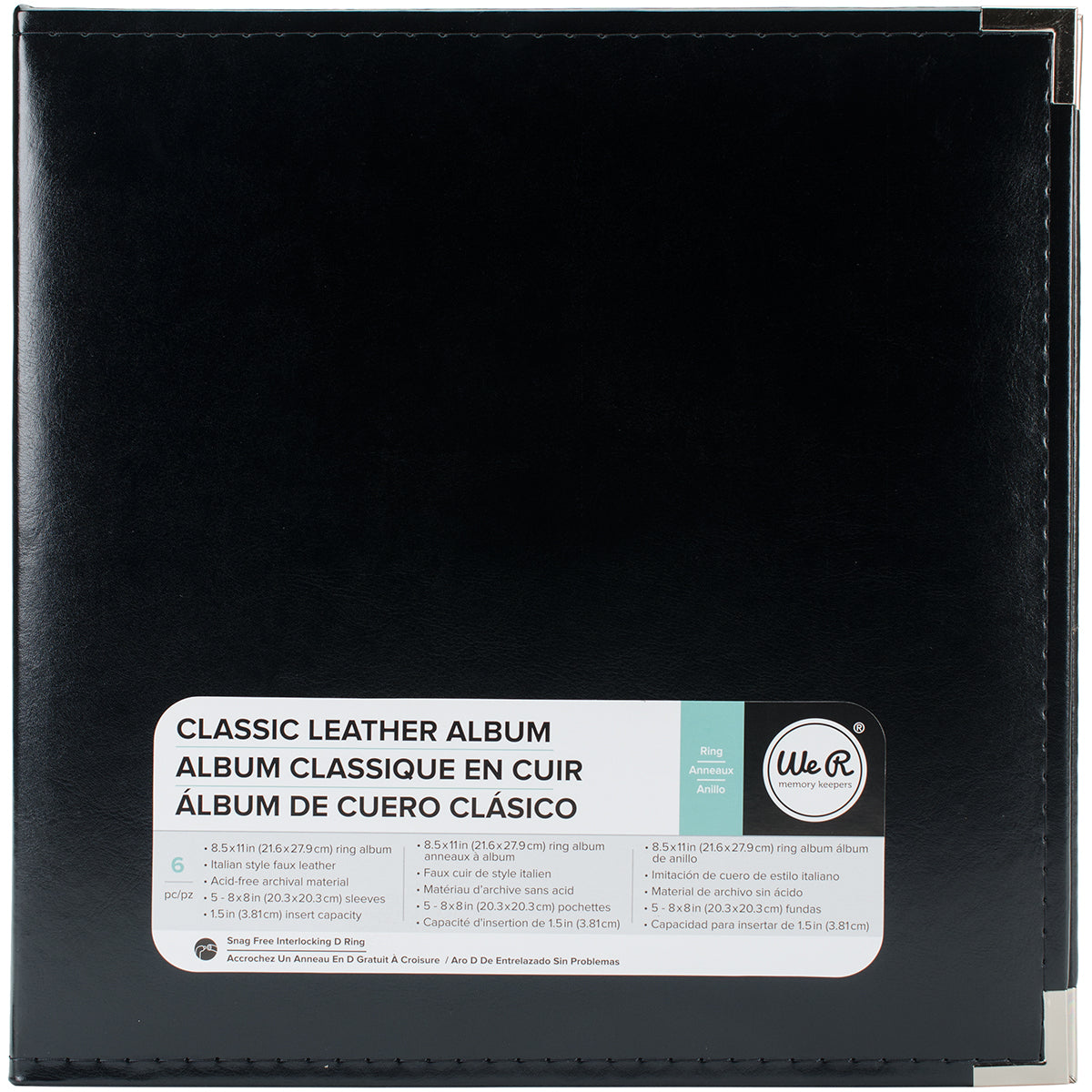 We R Classic Leather D-Ring Album 8.5x11 - Select Color